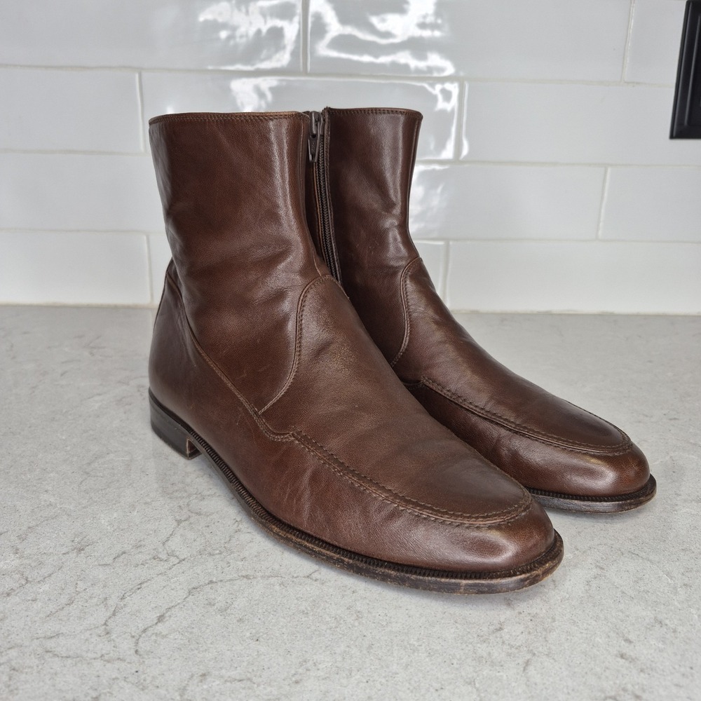 Vintage‎ Royal Imperial Florsheim Boots Brown Mens Size 7.5 D Side Zip